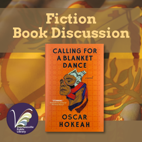 Fiction Book Discussion Group with cover of book, Calling for a Blanket Dance