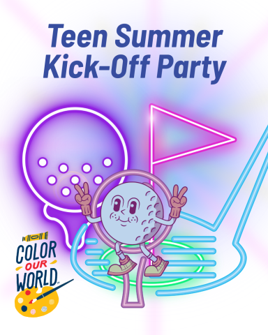 Teen Kick Off Partywith florescent golf items