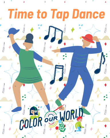 Two people tap dancing to some music
