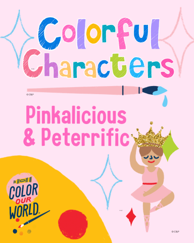 A pink background and a ballet dancer dressed in pink