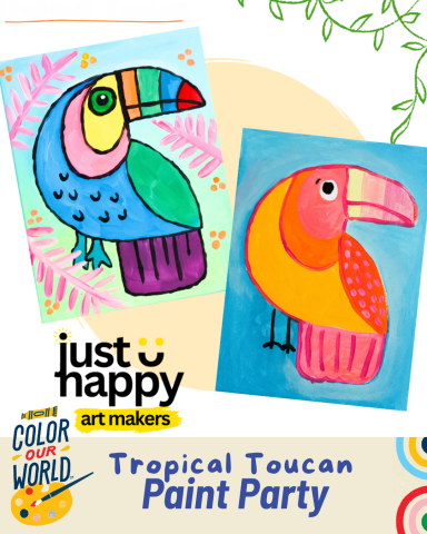 Colorful toucan paintings await!
