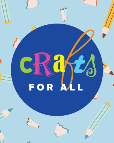 Festive Crafts for all spelled out in a variety of font styles on a light blue background