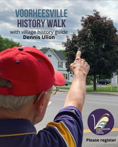 Dennis Ulion points out historical sites all along local village streets