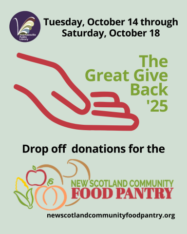 The Great Give Back with New Scotland Food Pantry cornucopia logo