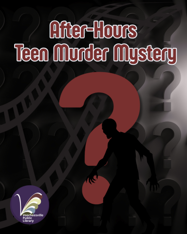 Red question mark with a silhouetted scary movie character