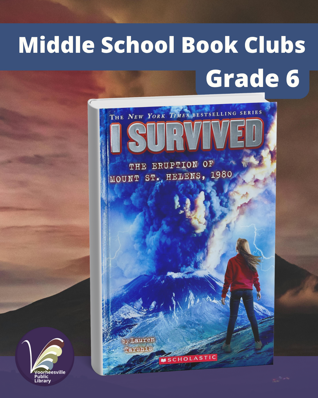 I survived Mount Saint Hellens book cover with exploding volcano